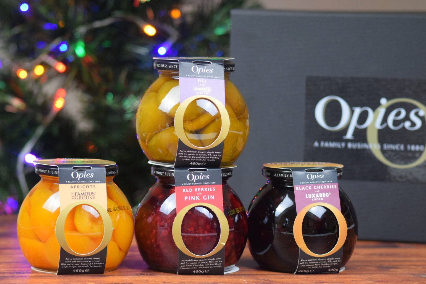 Opies pickled boozy fruit