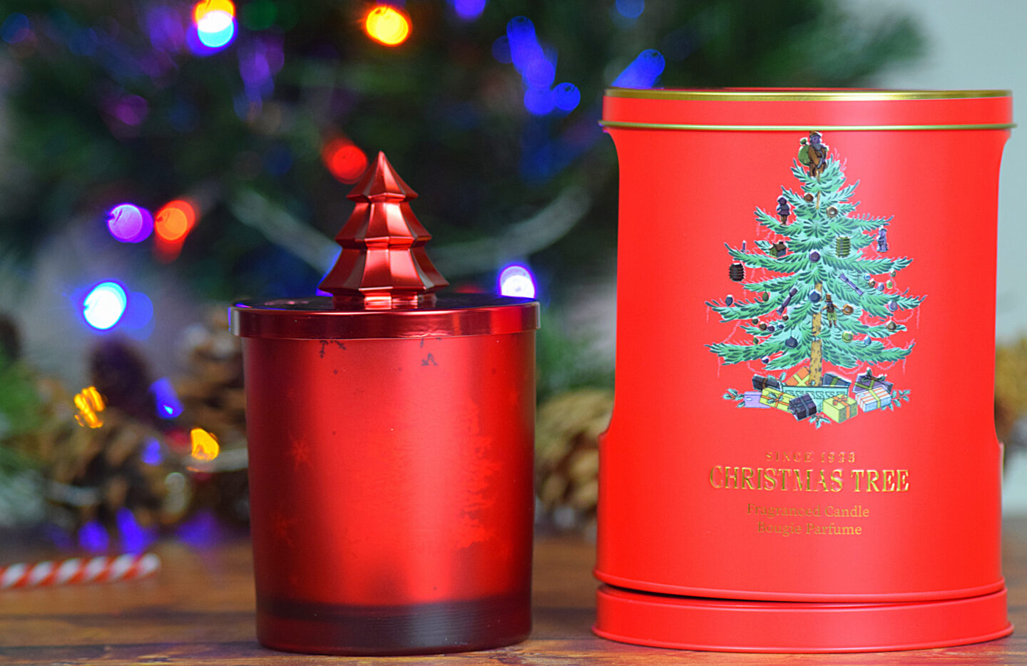 Spode Christmas Tree Candle In Musical Tin