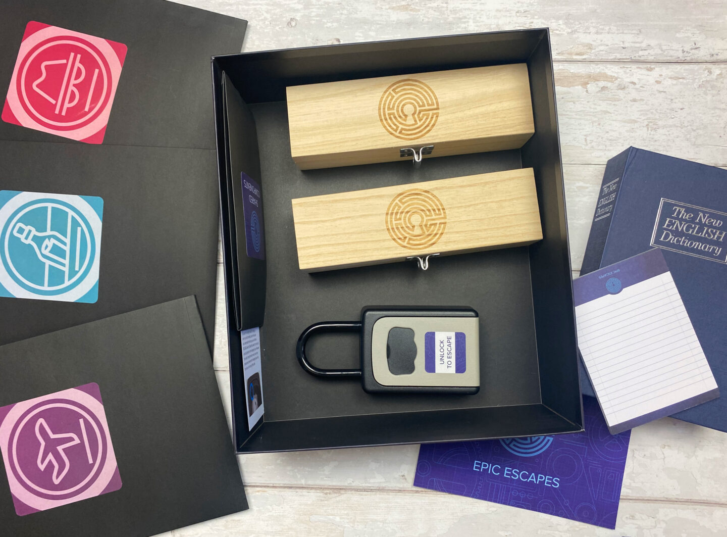 Epic Escapes. An escape room game to play at home