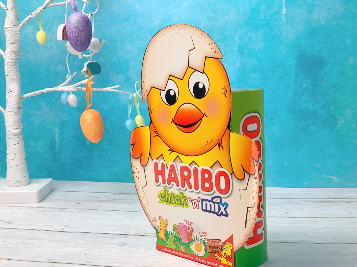 Haribo Easter themed jelly sweets in a chick shaped gift box