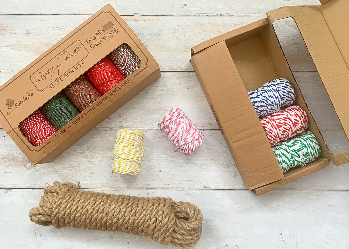 Christmas Ccraft string, striped pastel string and rope for crafts