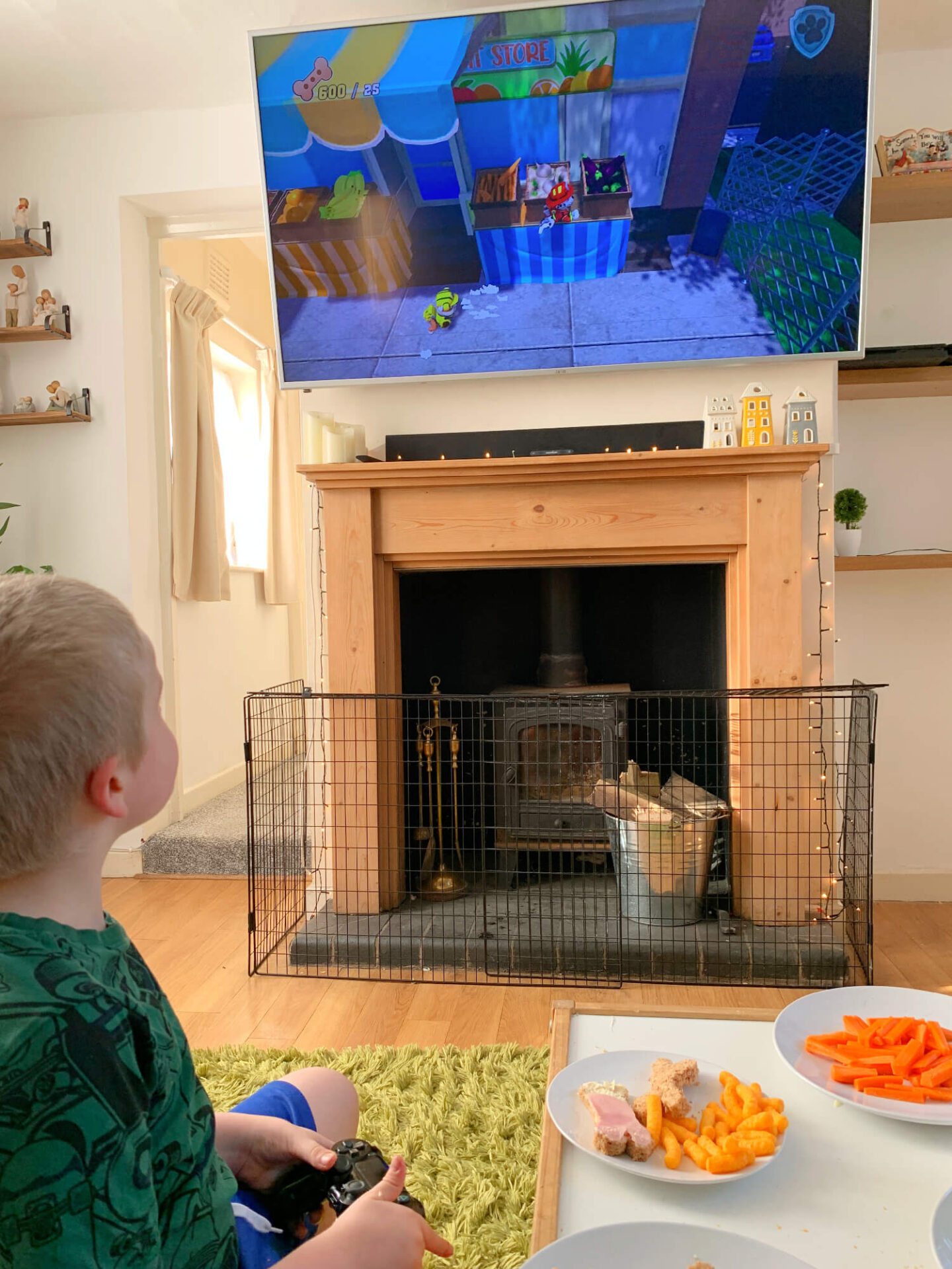 My youngest playing Paw Patrol on the PS4