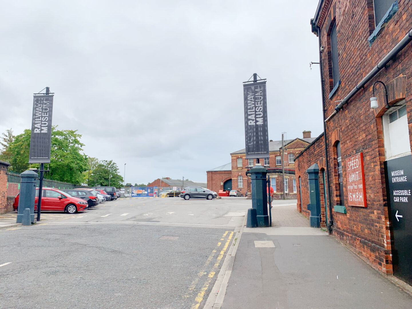 The National Railway Museum entrance in York.