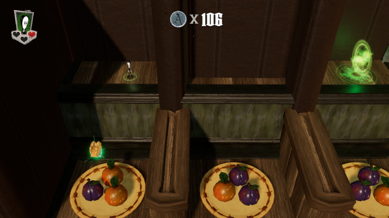 Screenshot of us playing as the character Wednesday on The Addams Family Mansion Mayhem game on the NIntendo Switch.
