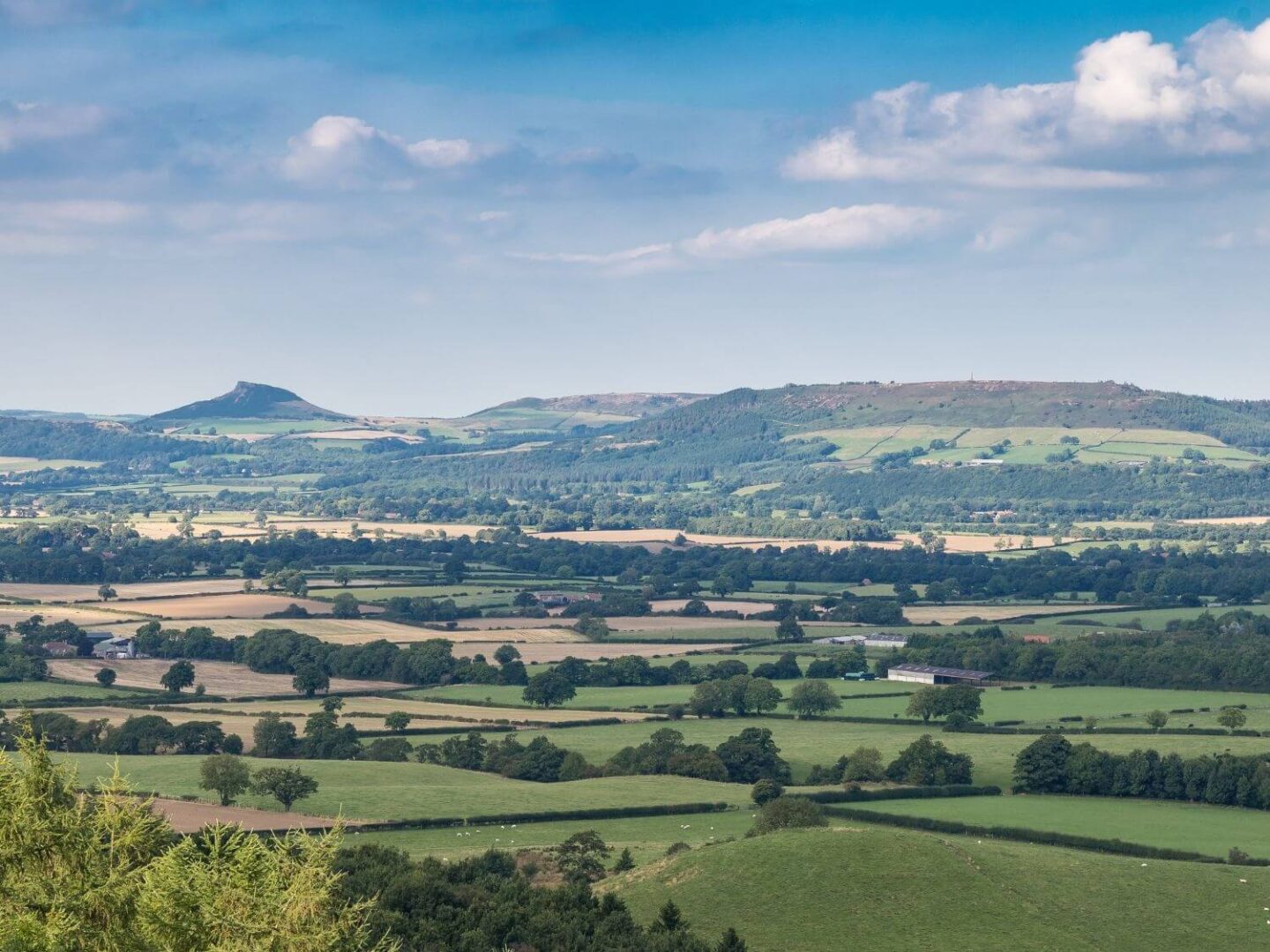 North Yorkshire landscape from an aerial vew.