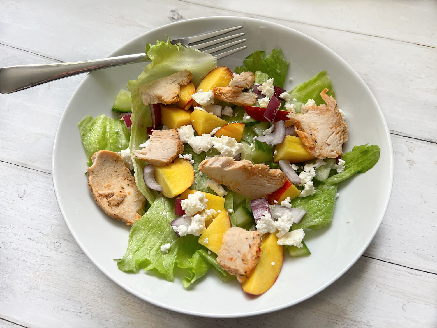 Super Quick Peach Salad Recipe