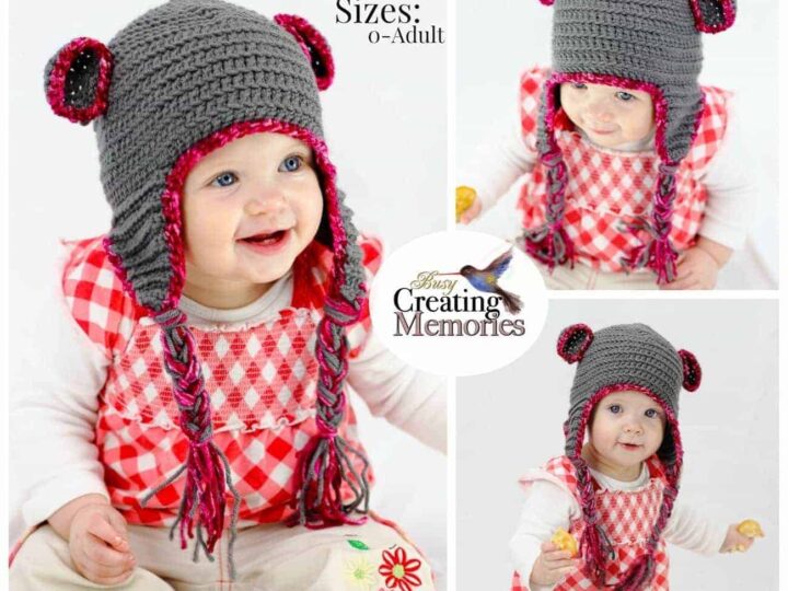 Image for Easy Teddy Bear Crochet Baby Hat pattern