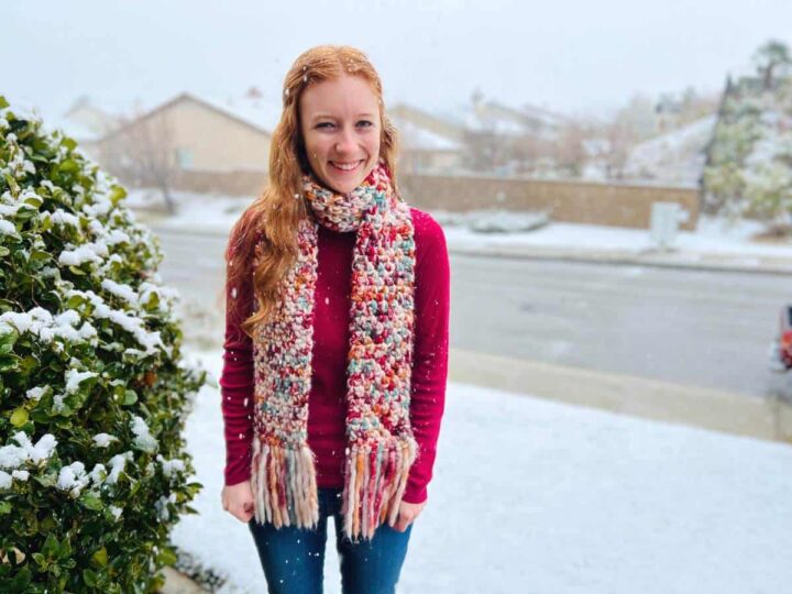 Image for Aurora Super Chunky Crochet Scarf Pattern (Free!)