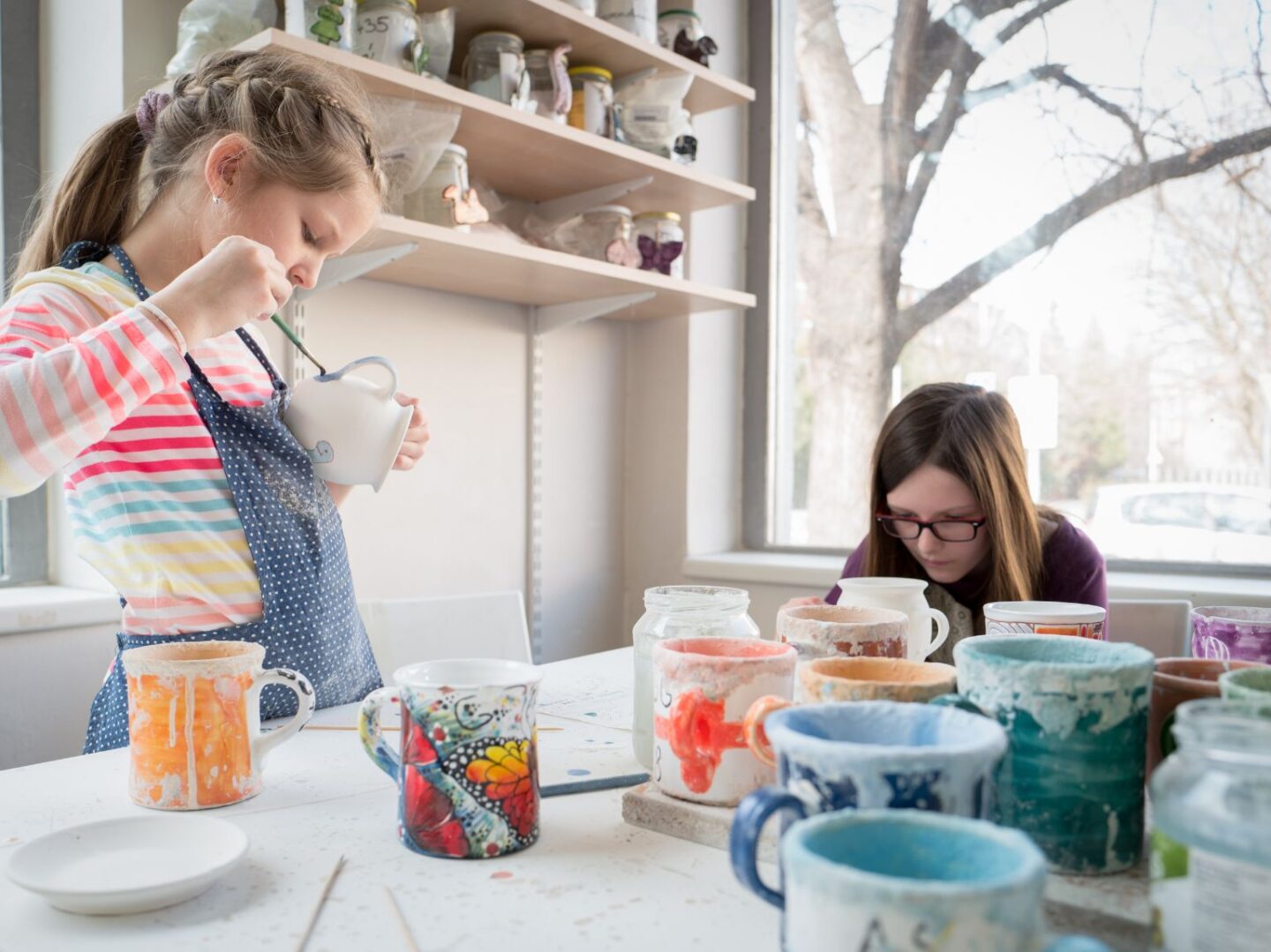 Painting pottery