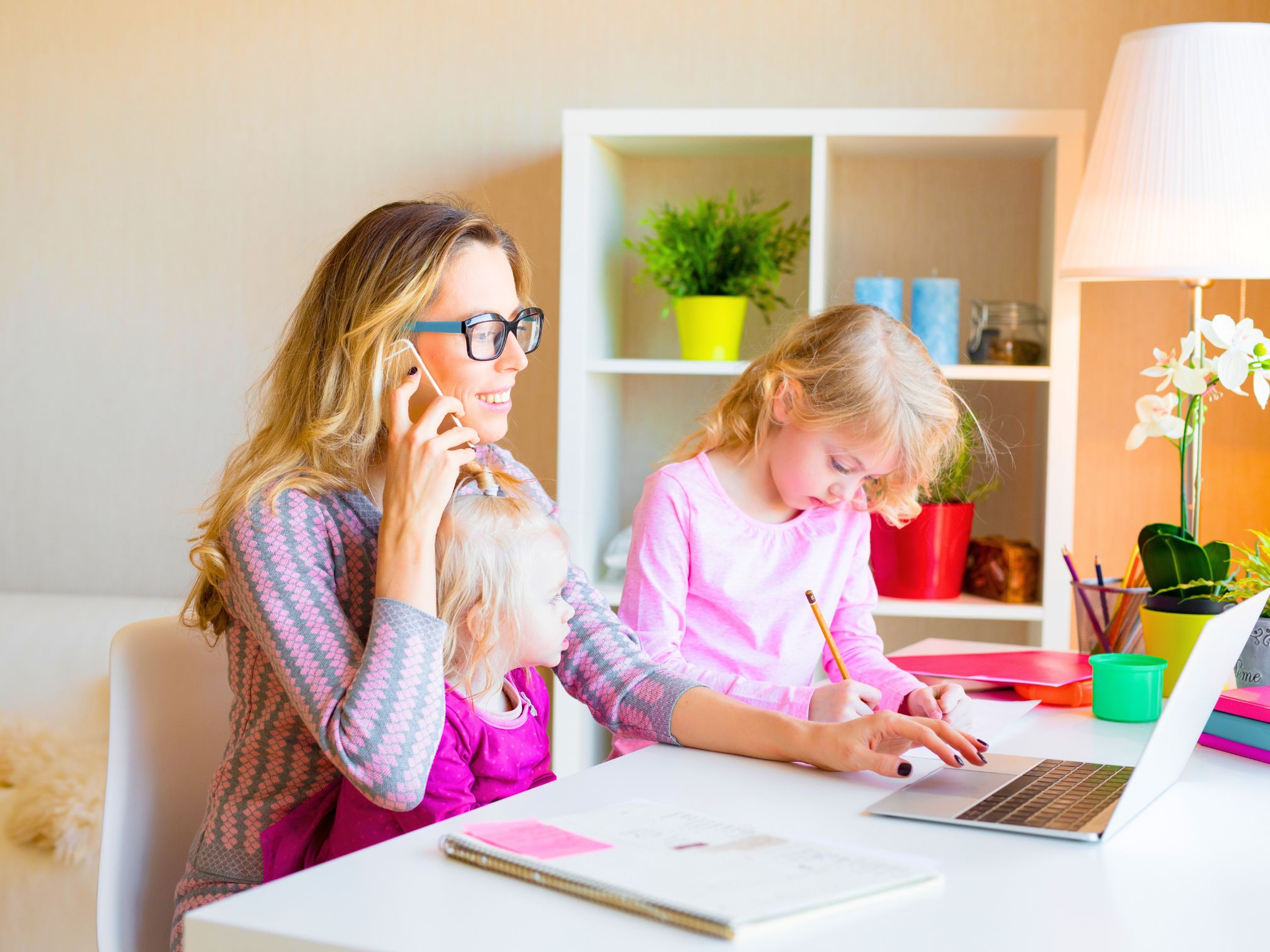 Working from home with children