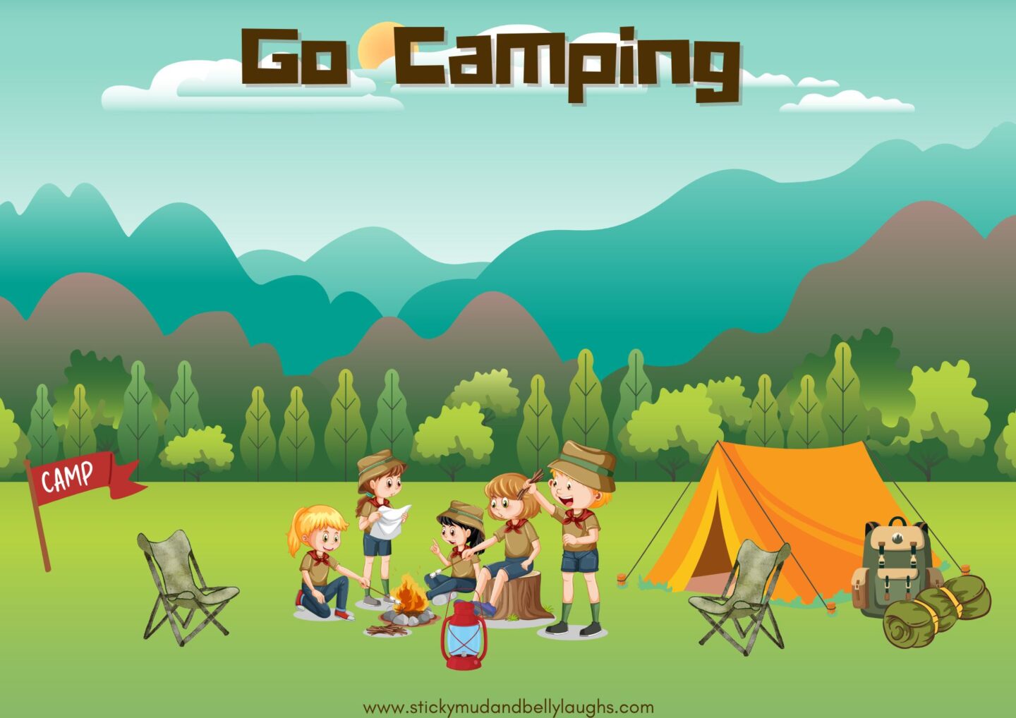 Go camping activity sheet front cover