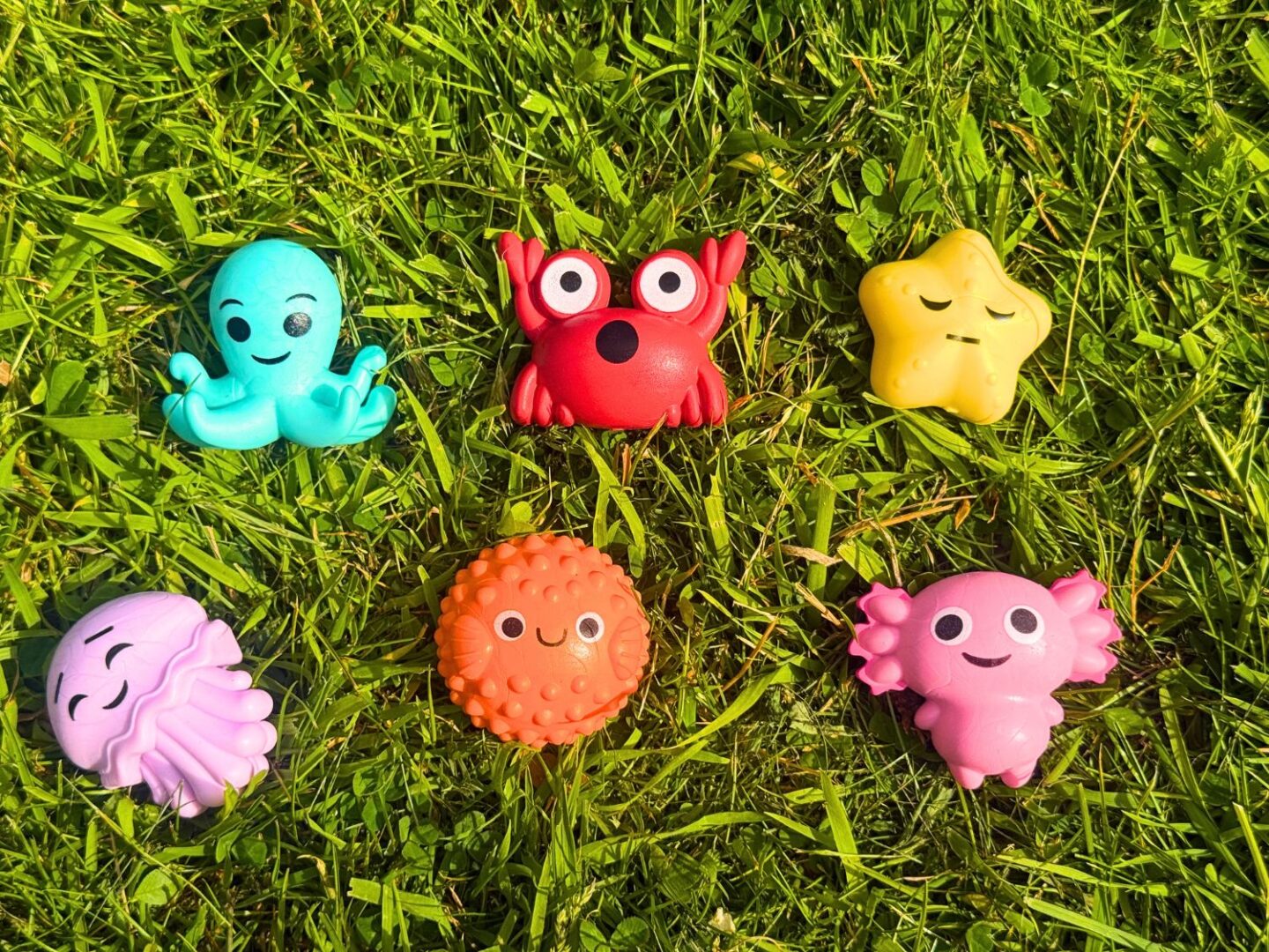 Learning resources sea creatures all showing different emotions on their faces.