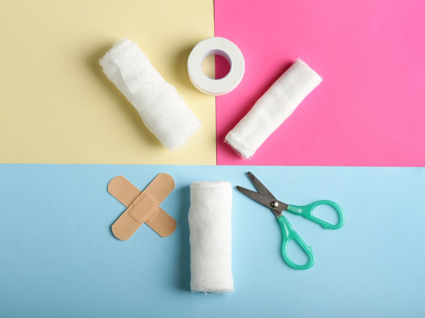 Plasters and bandages