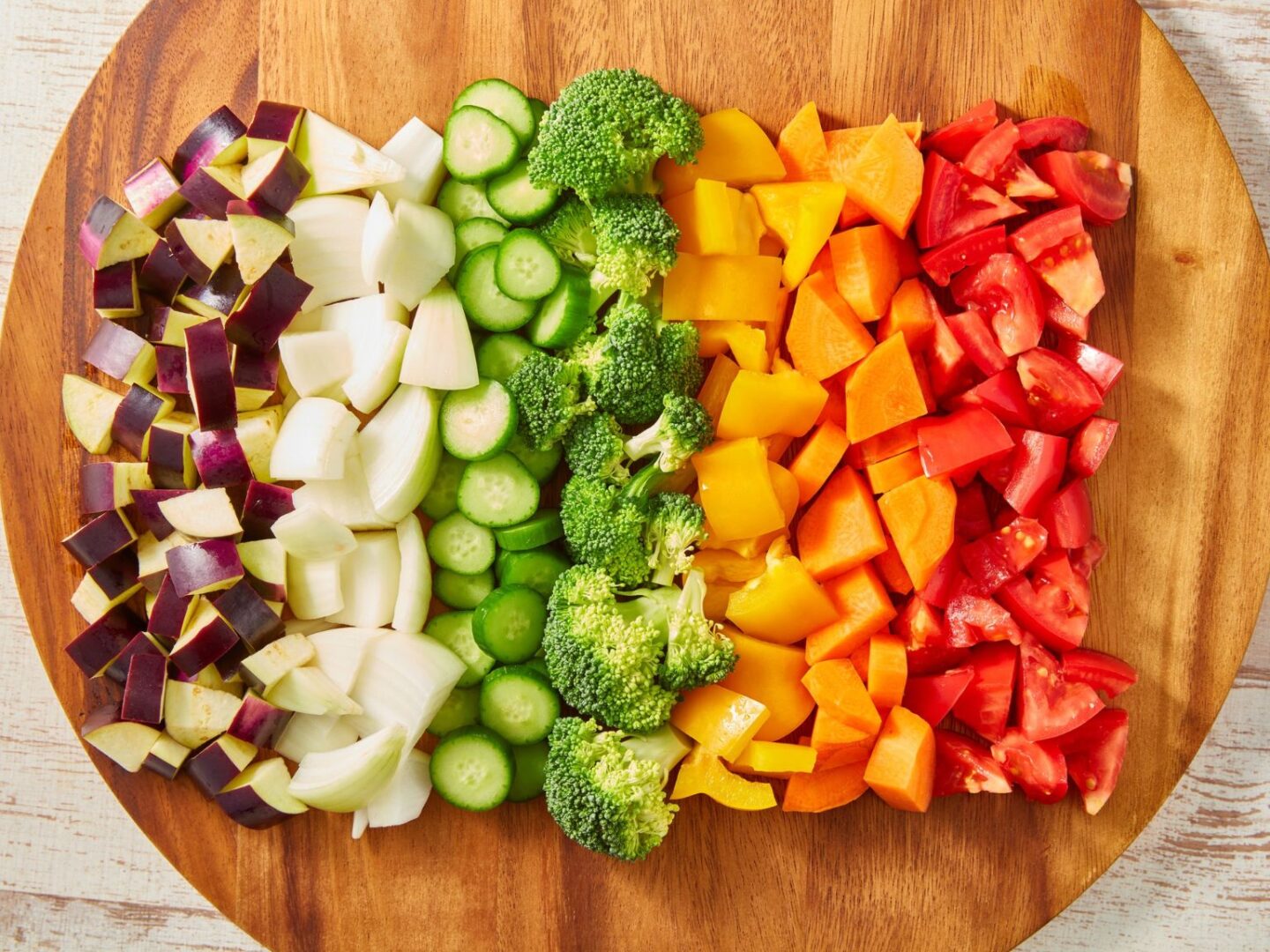 Chopped vegetables