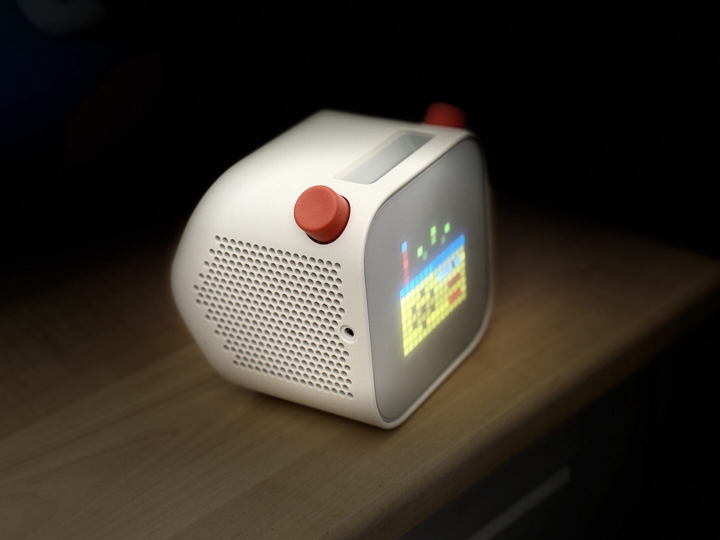 Our Yoto Player on the bedside table