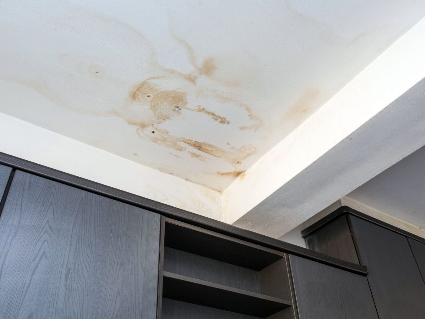 A leak in roof causing stains