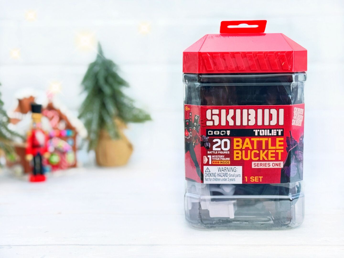 Skibidi battle bucket playset