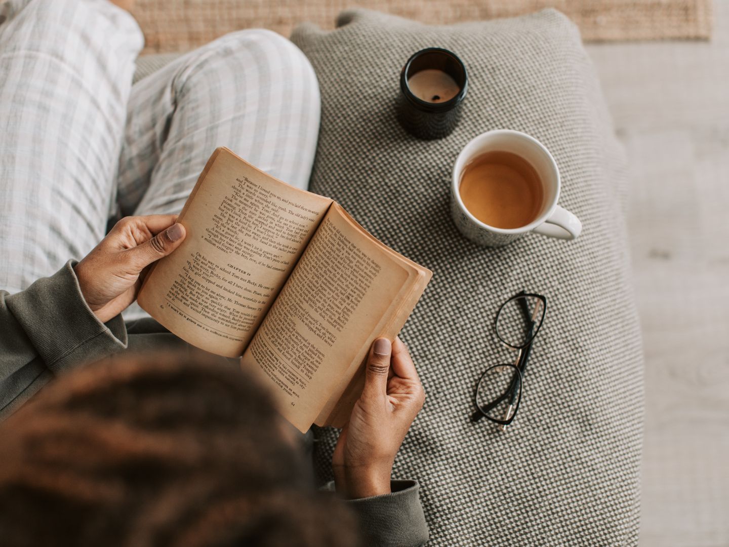 Reading a book
