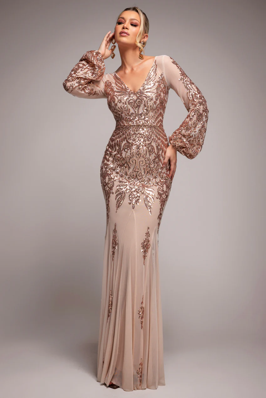 Champagne formal dress