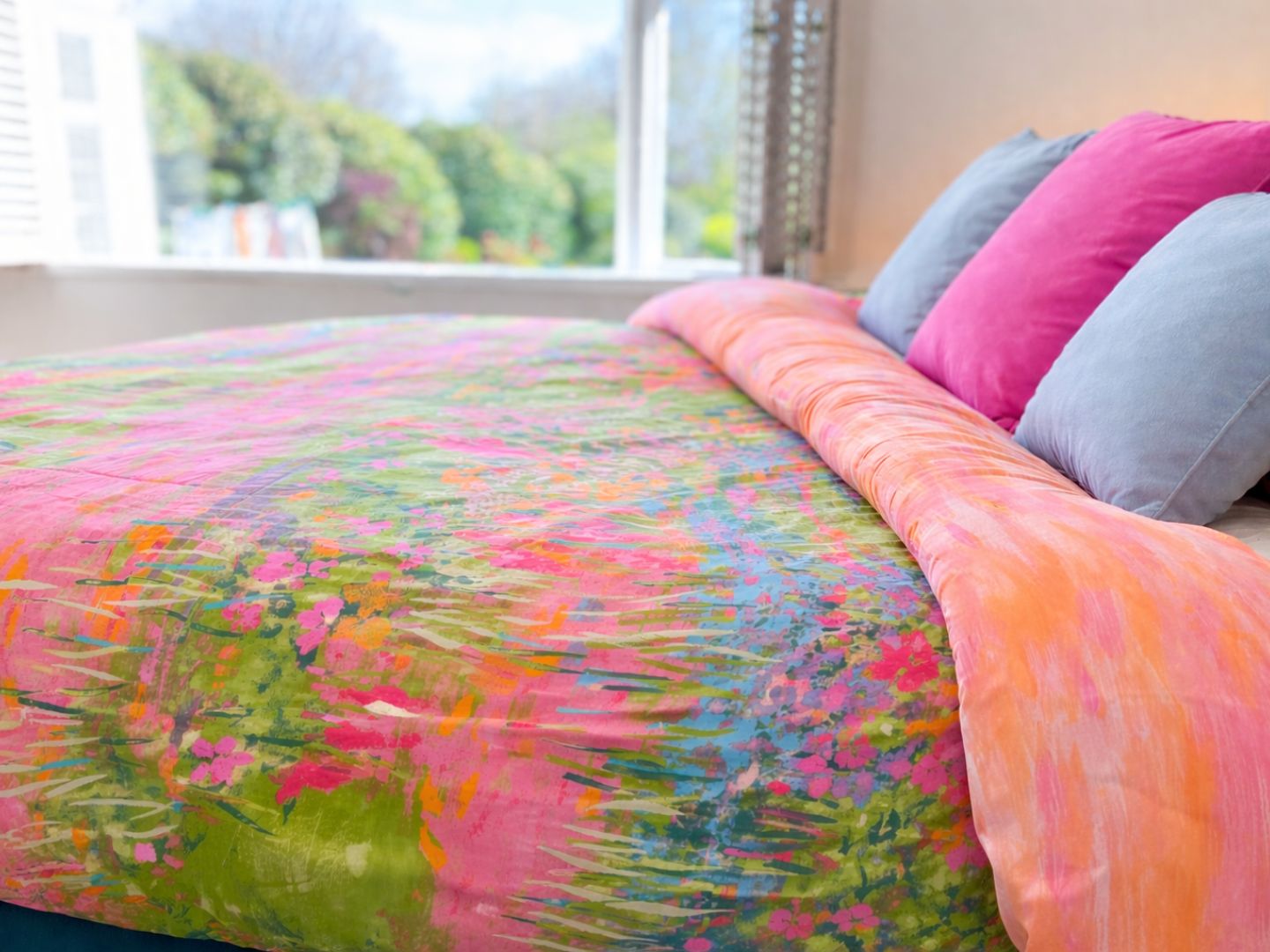 Furn Watercolour bedding side angle