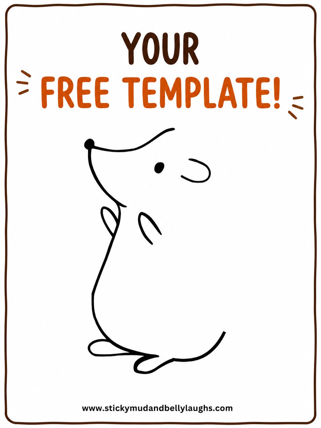 Template for hedgehog craft