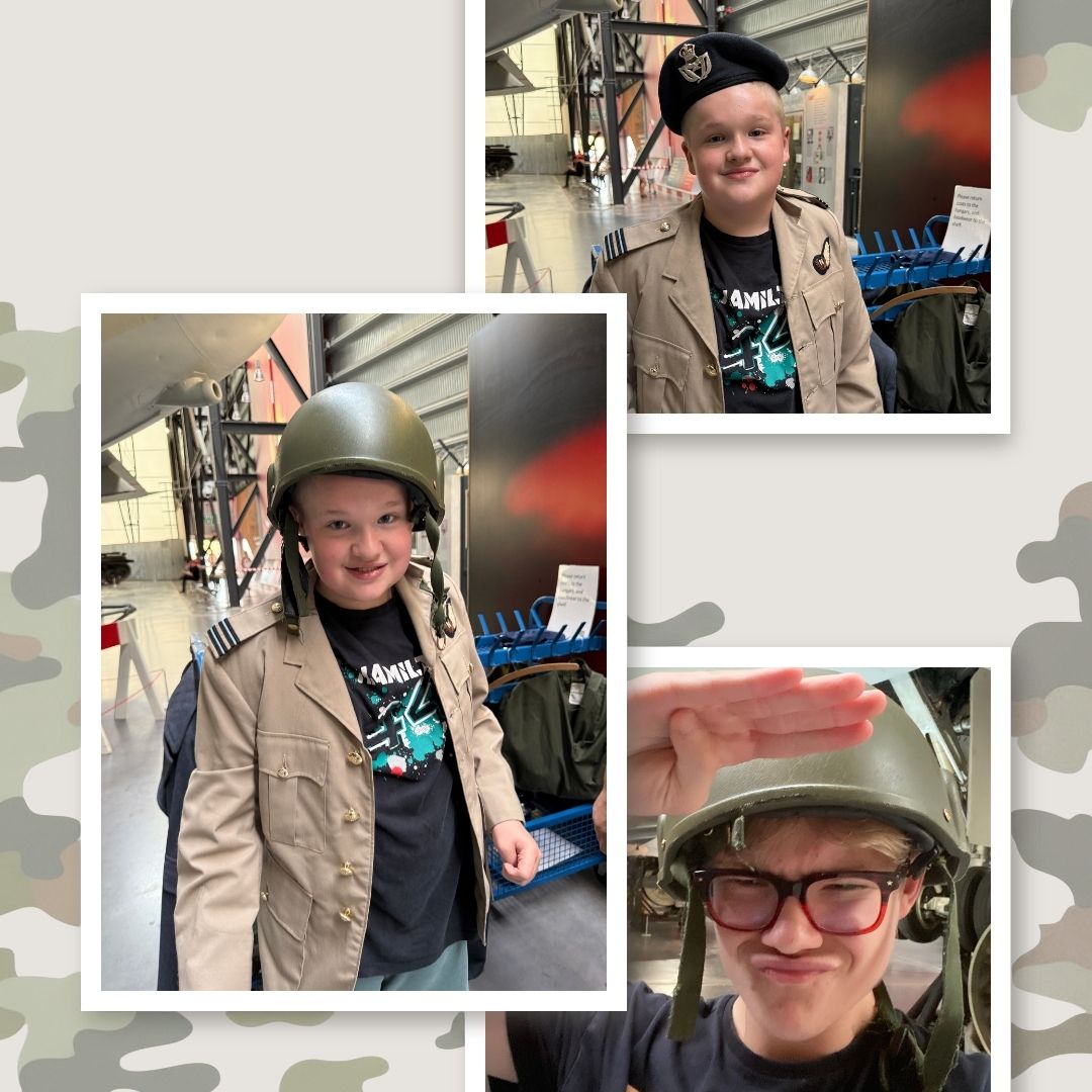 Boys army collage