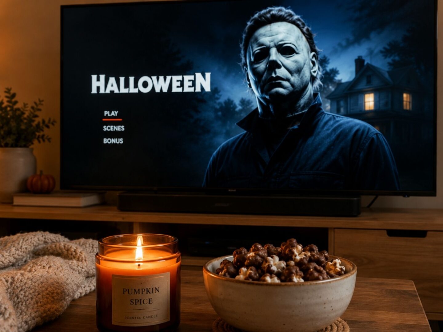 Watching horror movies