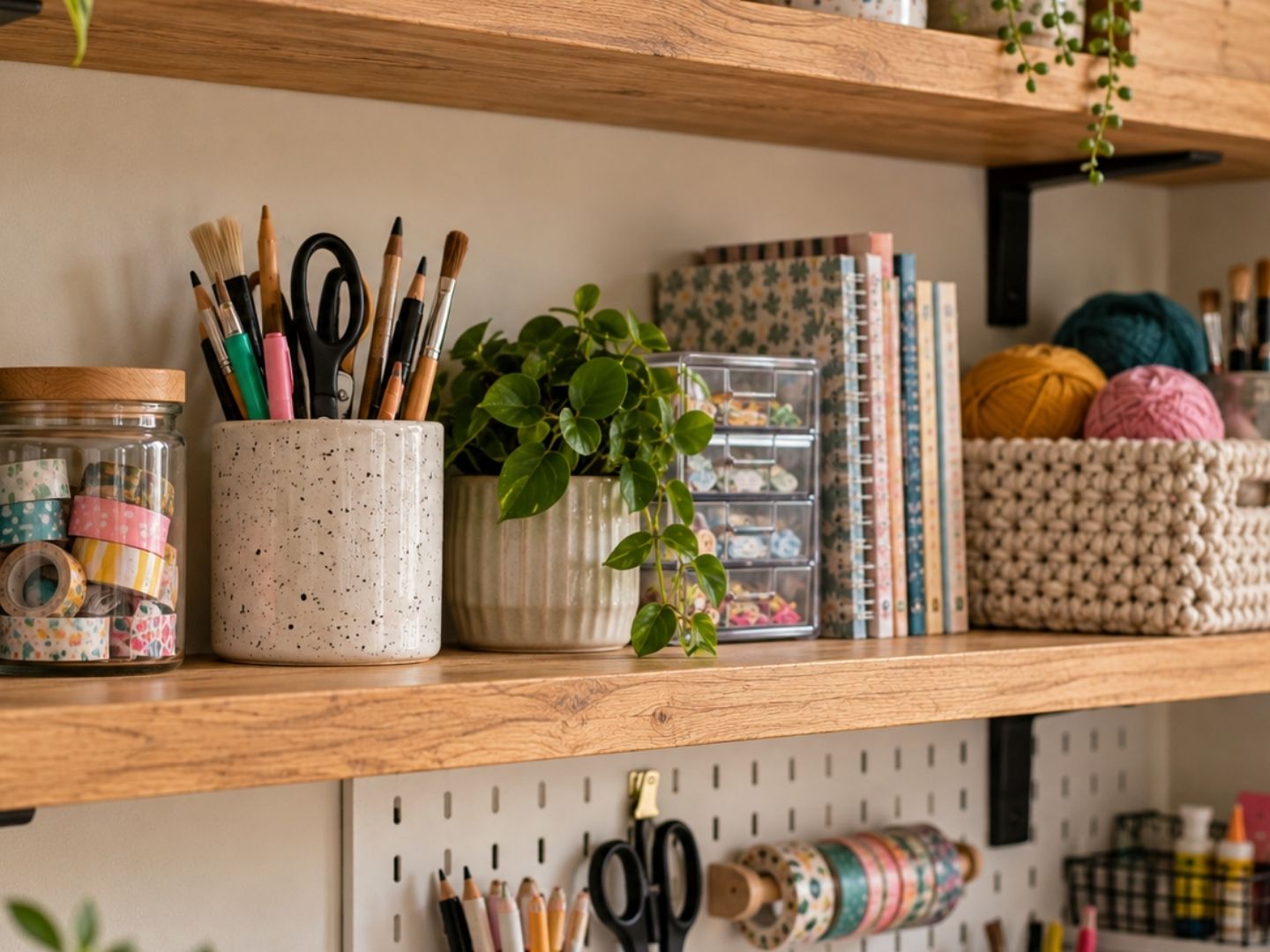 Crafts shelf